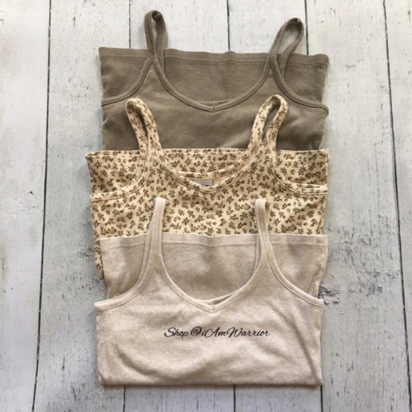 Old Navy Tops - 3 Old Navy cotton ribbed shelf bra tank tops